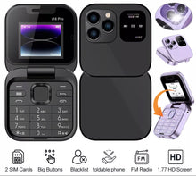 Load image into Gallery viewer, New Mini Flip Mobile Phone Dual Sim Card Foldable Phone