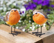 Load image into Gallery viewer, 2 x Robins Bird Set Garden Ornaments