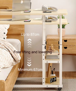 Height Adjustable Overbed Table Over Bed Computer Desk