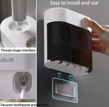 Load image into Gallery viewer, Automatic Toothpaste Dispenser Covered Toothbrush Holder