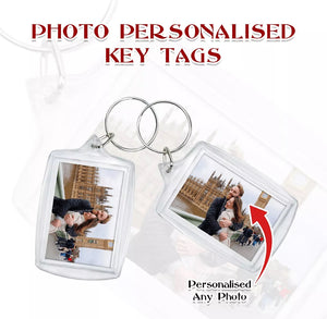 Personalised Keyring Your Own Photo Logo Text Customised