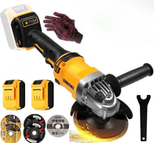 Load image into Gallery viewer, 21V 125mm Brushless Cordless Angle Grinder Cutter 2 Batteries &amp; 5 Discs