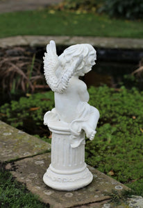 Garden Solar Powered Ornament Fairy Angel  Statue & Lantern