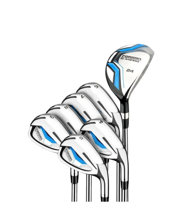 Forgan F200 Irons with 5 Wood Hybrid, Men’s Golf Clubs