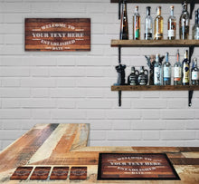 Load image into Gallery viewer, Personalised Home Bar Kit • Runner, Metal Sign, 4 Drinks Coasters Set