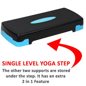 Yoga Gym Stepper & Mat Home Fitness Adjustable Step