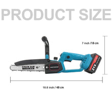 Load image into Gallery viewer, 10” Cordless Mini Chainsaw 10 inch Wood Cutter &amp; 2 Batteries