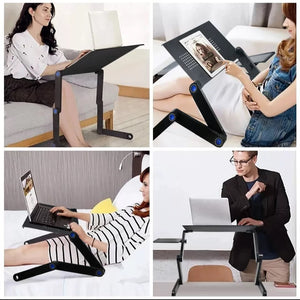 Folding Laptop Stand Riser Tray Table Desk Adjustable