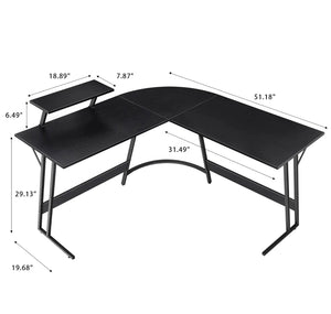 L Shaped Computer Desk Home Office Writing Workstation Corner Desk