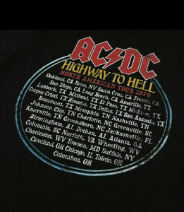 AC/DC Mens T-shirt Highway To Hell Tour 79 Black S-XXL Official ACDC