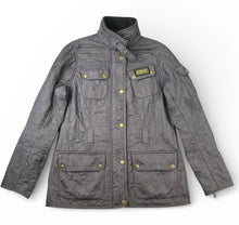 Load image into Gallery viewer, Barbour International Women’s Quilted Polarquilt Jacket Grey Ladies Size 12