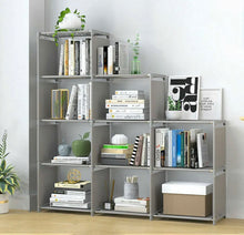 Load image into Gallery viewer, Modern 9 Cube Book Shelves Storage Cabinet