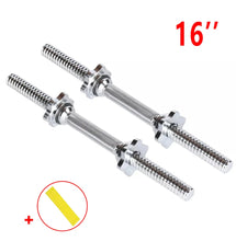 Load image into Gallery viewer, 2 x Dumbbells Bar Weight Lifting Set Spinlock Collars 14” 16” or 18”