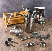 Load image into Gallery viewer, 15 Pieces Cocktail Shaker Set Premium Stainless Bartender Mixing Kit