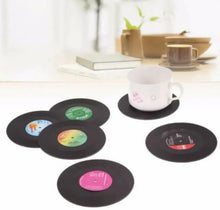 Load image into Gallery viewer, Vinyl Style Boxed Coasters Place Mats Bar Set Retro Vintage Record Discs