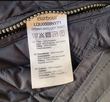 Load image into Gallery viewer, Barbour Quilted Womens Jacket Navy Ladies Size 14