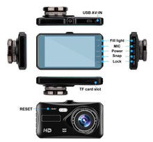 Load image into Gallery viewer, 4" HD 1080P Dual Dash Cam Car Camera Recorder