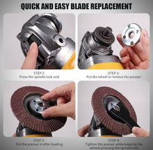 Load image into Gallery viewer, 21V 125mm Brushless Cordless Angle Grinder Cutter 2 Batteries &amp; 5 Discs