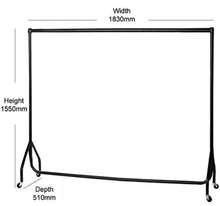 Load image into Gallery viewer, 6ft Garment Clothes Rail Heavy Duty 95kg Capacity