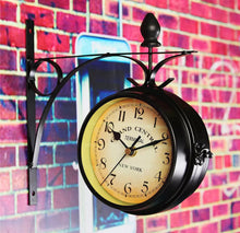 Load image into Gallery viewer, Double Sided Outdoor Compact Garden Station Wall Clock