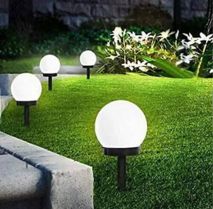 8 x Solar LED Lights Garden Globe Pathway Lamps