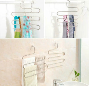 Multi Layer Storage Rack Closet Space Saver S Shape