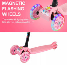 Load image into Gallery viewer, Kids Scooter Kick Push Flashing Led Light Up Wheels Tilt Steer