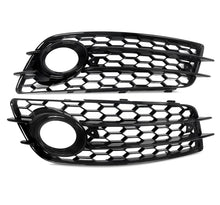 Load image into Gallery viewer, Black Honeycomb Front Fog Light Grille Covers For AUDI A4 B8 S-Line S4 2008-2012