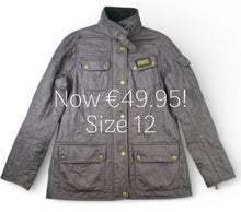 Load image into Gallery viewer, Barbour International Women’s Quilted Polarquilt Jacket Grey Ladies Size 12