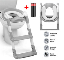 Load image into Gallery viewer, Child Toilet Seat And Ladder Toddler Training Step Up Easy Fold