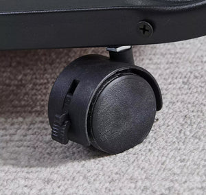 C Shaped Side End Coffee Table with Wheels