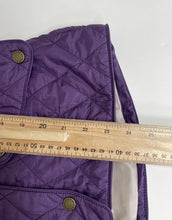Load image into Gallery viewer, Barbour Flyweight Cavalry Purple Quilted Jacket Womens Ladies Size 10