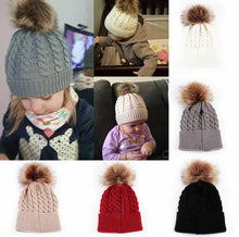 Load image into Gallery viewer, Baby Toddler Warm Knitted PomPom Bobble Hat Beanie