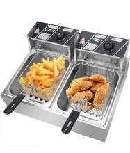 Load image into Gallery viewer, 20L 5000W Twin Dual Tank Electric Deep Fat Fryer