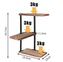 Load image into Gallery viewer, 3 Tier Corner Shelf Modern Floating Wall Shelves