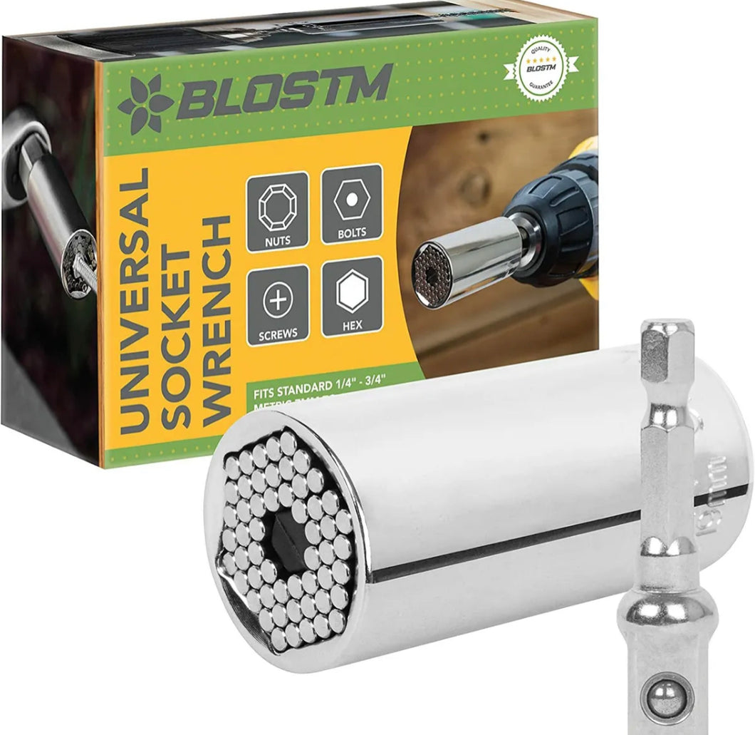 BLOSTM Universal Socket Wrench Set Spanner Bolt DIY Drill Tool 7 - 19mm