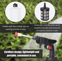 Load image into Gallery viewer, Portable Cordless Pressure Car Washer Jet Water Gun +2 Batteries