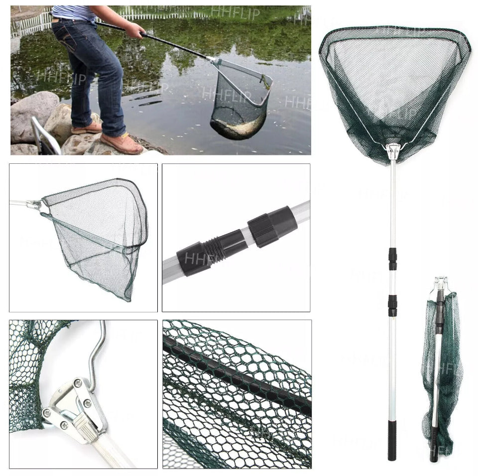 Landing Net Telescopic Fishing Extending Long Handle 1.9metre