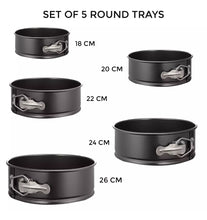 Load image into Gallery viewer, Set of 5 Round Cake Tins Baking Set Non-Stick
