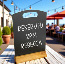 Load image into Gallery viewer, Hand Held Table Top Menu Blackboard Specials Board with Base