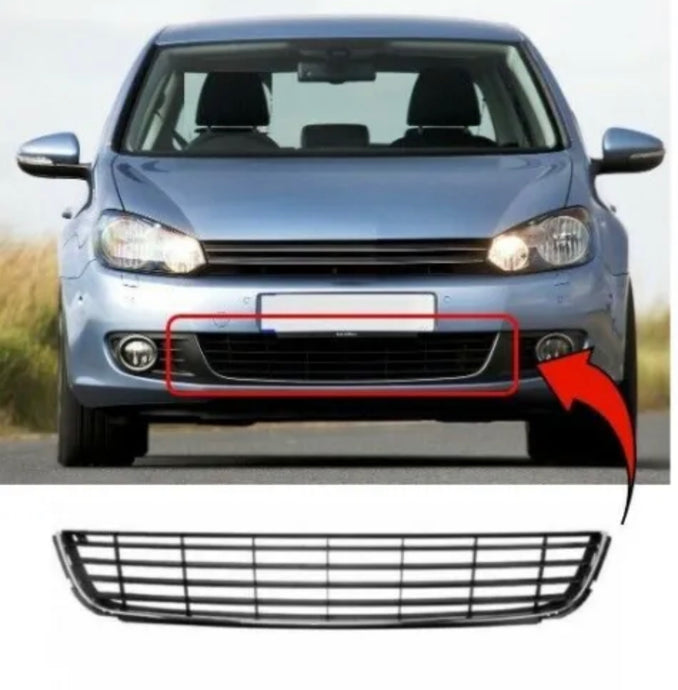 Vw Golf Mk6 2009-2012 Front Centre Bumper Grille Grill Brand New