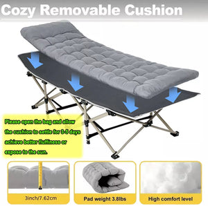 Portable Folding Bed with Mattress