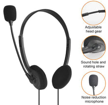 Load image into Gallery viewer, USB Headset Headphones Wired with Microphone MIC for Call PC Computer Laptop