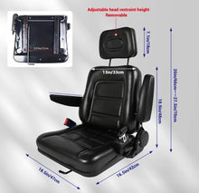 Load image into Gallery viewer, Universal Tractor / Forklift Seat with Safety Belt