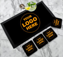 Load image into Gallery viewer, Personalised Bar Runner / Runner &amp; Coasters Set • Your Logo Home Bar