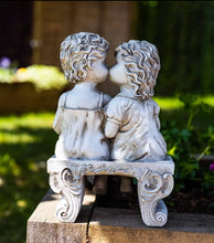 Load image into Gallery viewer, Vintage Stone Effect Kissing Kids Garden Ornament