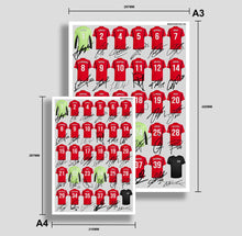 Load image into Gallery viewer, Manchester United 2023-2024 Squad Team Signed Poster Print Photo