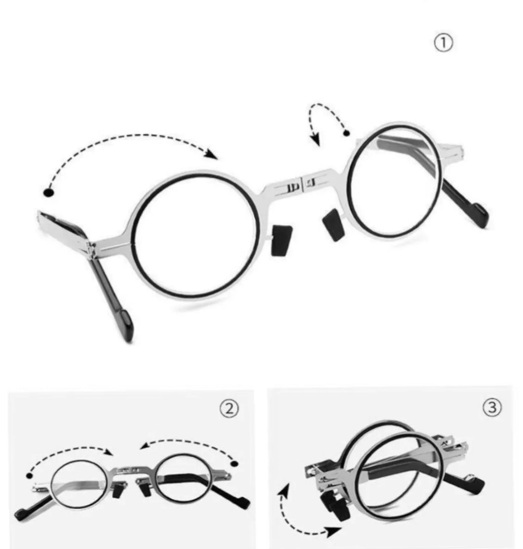 Ultra Light Titanium Foldable Reading Glasses • Retro Style