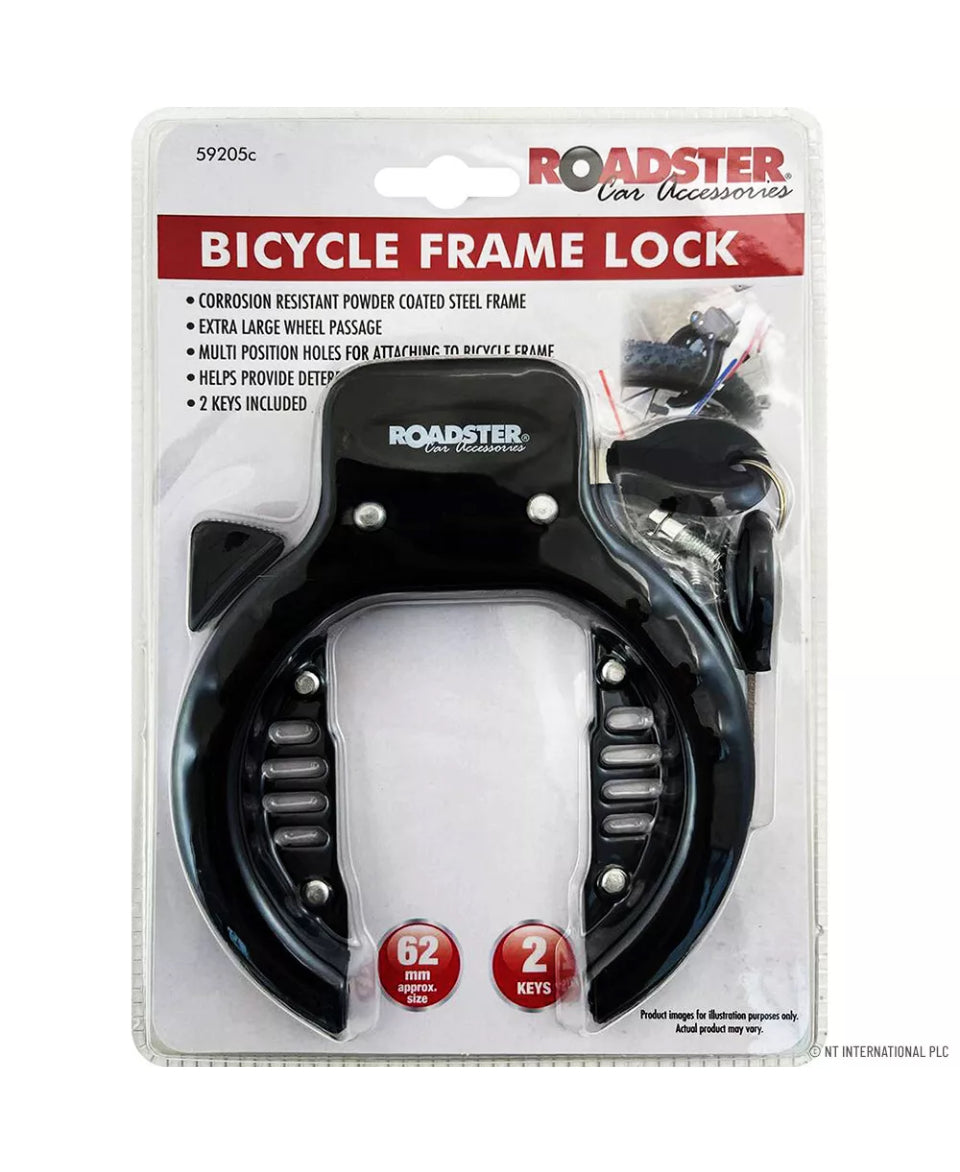 Bicycle Bike Frame Lock With 2 Keys for Security Anti Theft Wheel