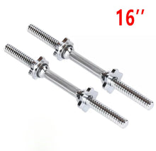 Load image into Gallery viewer, 2 x Dumbbells Bar Weight Lifting Set Spinlock Collars 14” 16” or 18”